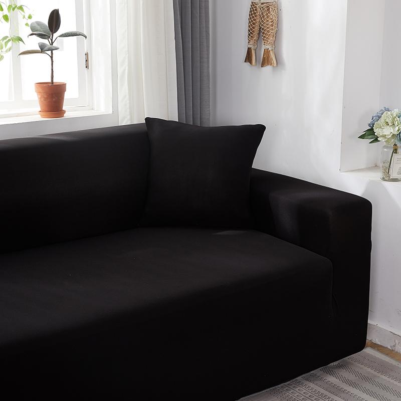 Housse de coussin angle noir