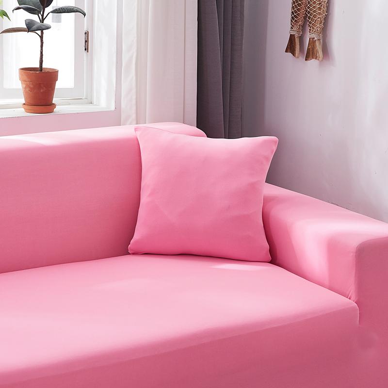 Housse de coussin angle rose clair