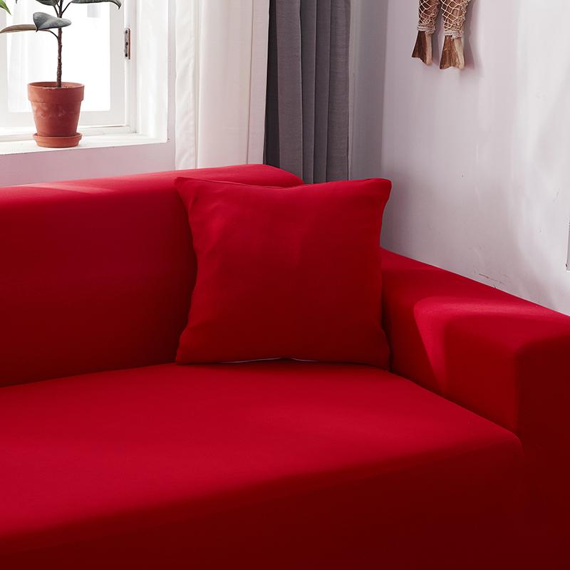 Housse de coussin angle rouge