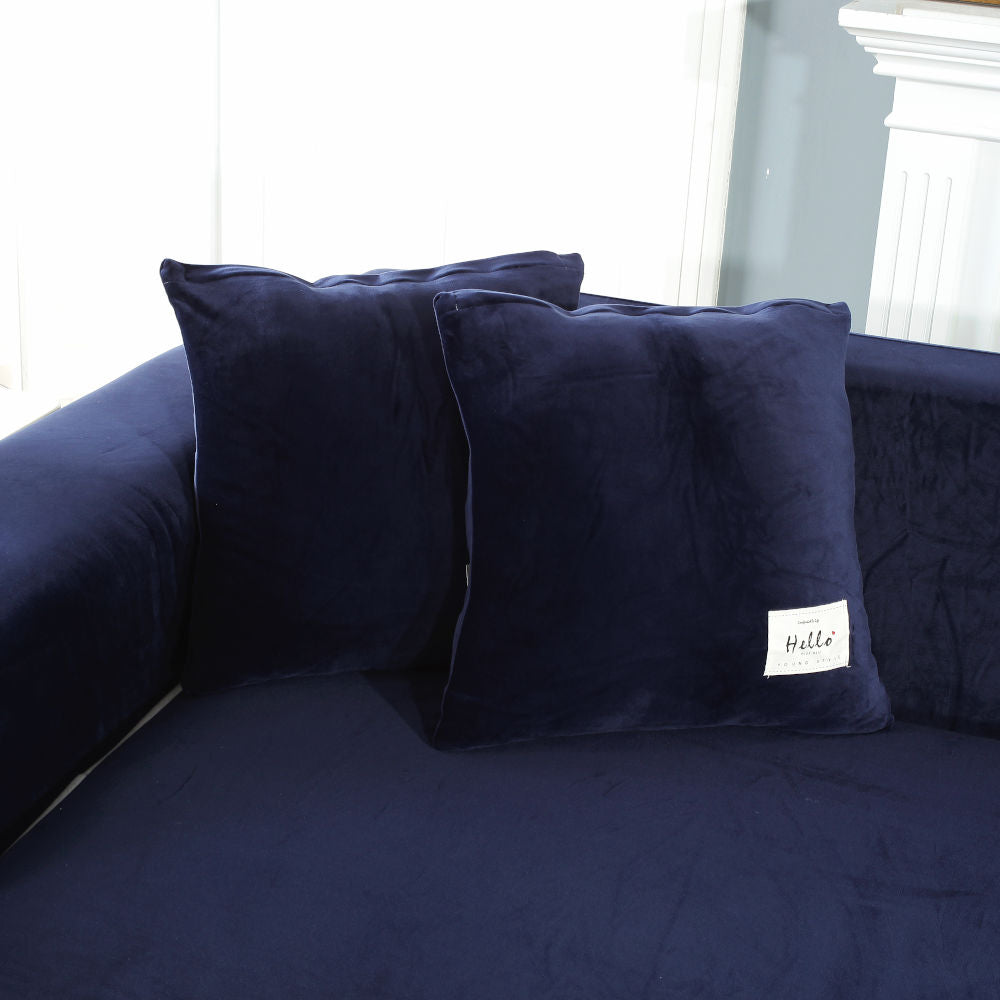 housse de coussin velours bleu marine