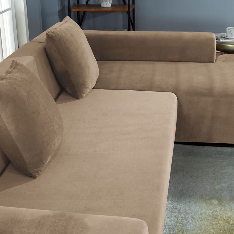 Housse de coussin velours daim