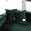 housse de coussin velours vert foncé