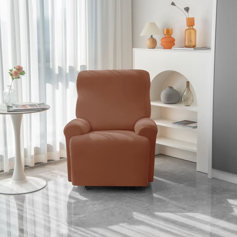housse de fauteuil relax brune