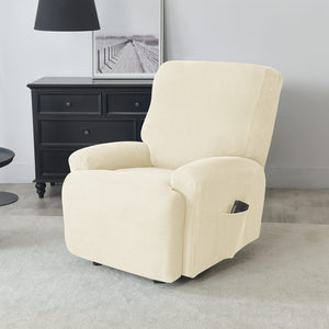 miniature élastique housse de fauteuil relax jacquard beige