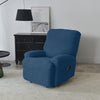 housse de fauteuil relax jacquard bleu