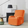 housse de fauteuil relax velours orange