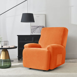 miniature textile housse de fauteuil relax velours orange