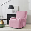 housse de fauteuil relax velours rose