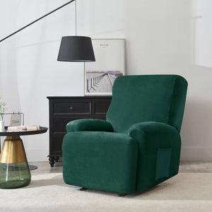 miniature textile housse de fauteuil relax velours vert sapin