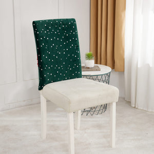 miniature tissu velours de la housse dossier de chaise noel vert