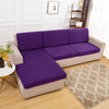housse extensible violet pour coussin assise canapé