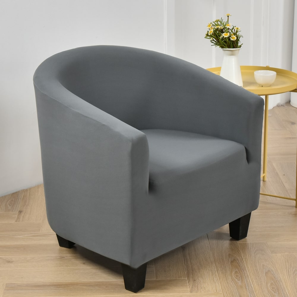 Housse de fauteuil cabriolet extensible grise de profil