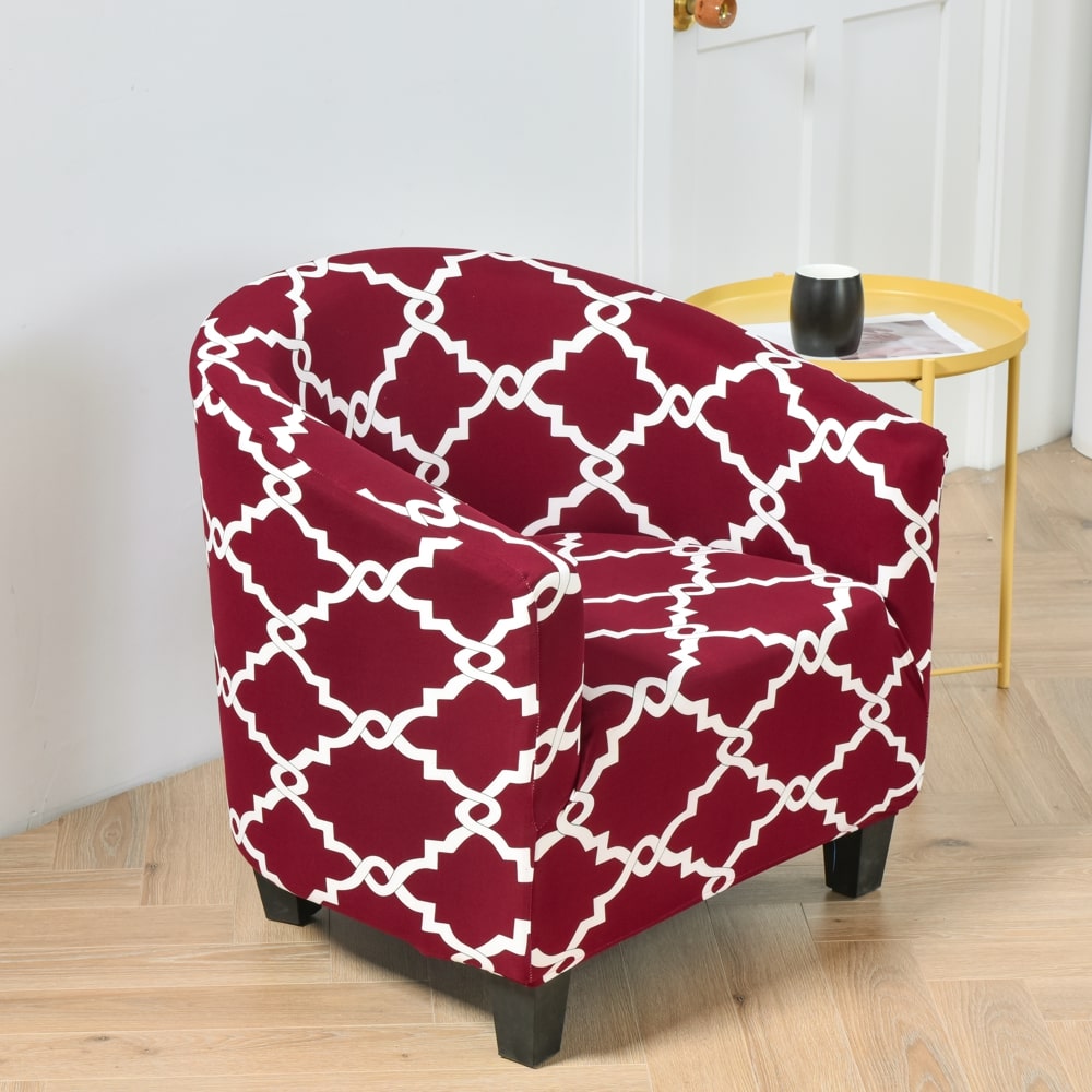 Housse de fauteuil cabriolet extensible pourpre de profil