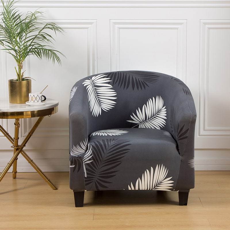 Housse De Fauteuil Extensible Jacquard - Protection Lavable Pour Canapé Club, Chesterfield