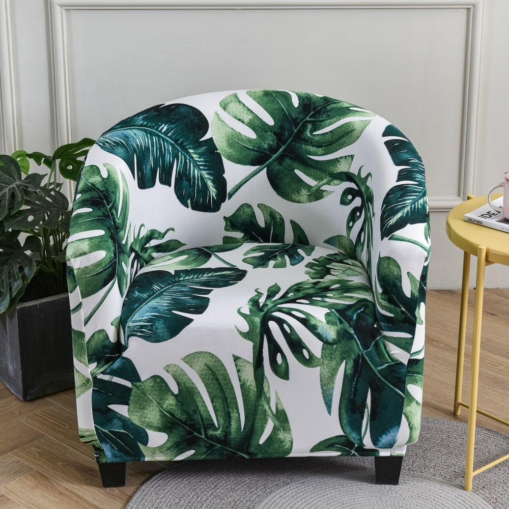 Hearda Housse Fauteuil Club Extensible Style Géométrique - Protection Universelle Amovible Pour Fauteuil 1 Place, Confortable Et Élégante