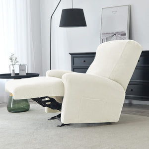 miniature tissu housse de fauteuil relax jacquard blanc
