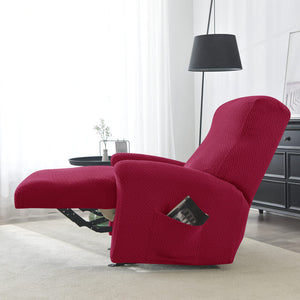 miniature tissu housse de fauteuil relax microfibre bordeaux