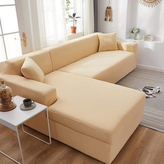Housse De Canapé Extensible Forme Demi-lune - Taille XL (235-300cm) - Tissu élastique, Protection Intégrale - 4