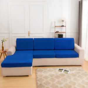 miniature textile housse pour coussin assise canape peluche bleue