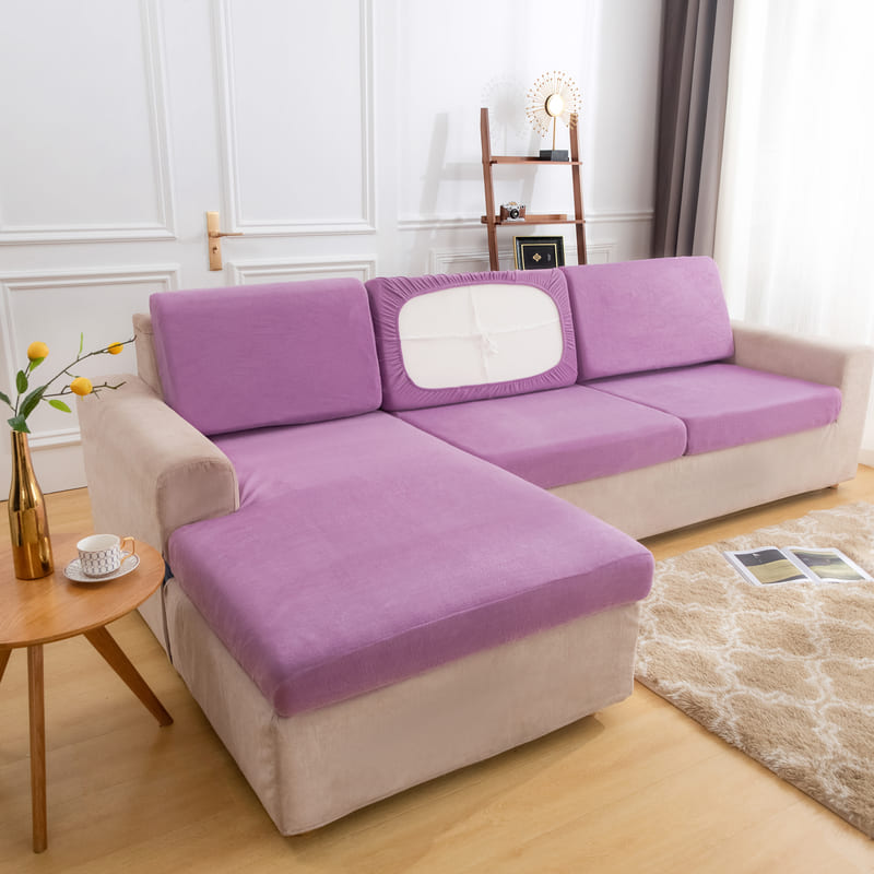 housse pour coussin assise canape chaud tissu lavande