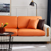 Housse pour coussin d&#39;assise de canapé cuir pu orange vue maison