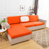 housse pour coussin assise canapé extensible tissu orange