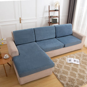 miniature textile housse pour coussin assise canape peluche bleu gris