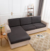 housse pour coussin assise canape peluche grise anthracite