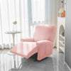 housse rose sur un fauteuil relax déplié