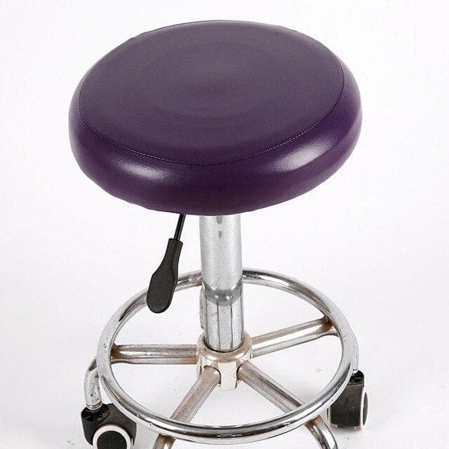 housse de tabouret de bar simili cuir pourpre