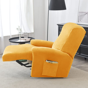 miniature textile housse de fauteuil relax velours jaune