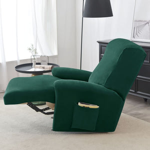miniature textile housse de fauteuil relax velours vert sapin