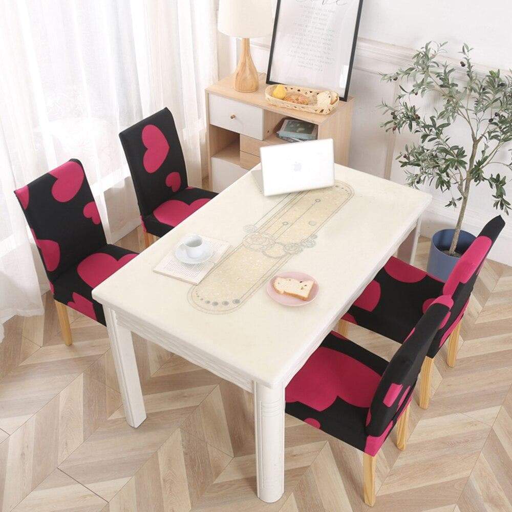 lot de housses de chaise coeur