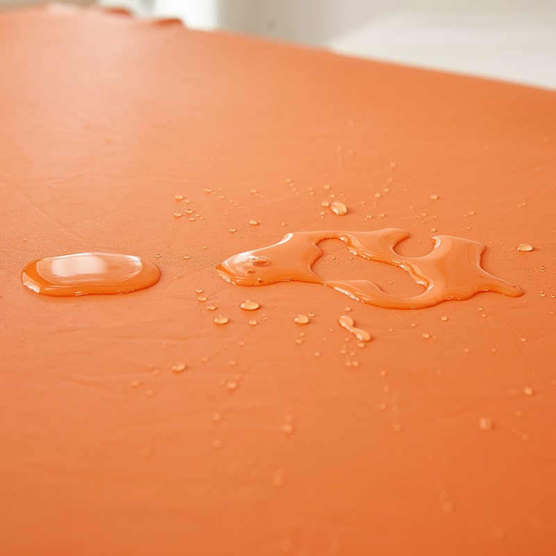 matière housse pour coussin d&#39;assise de canapé cuir pu orange