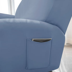 miniature couture housse de fauteuil relax bleu gris