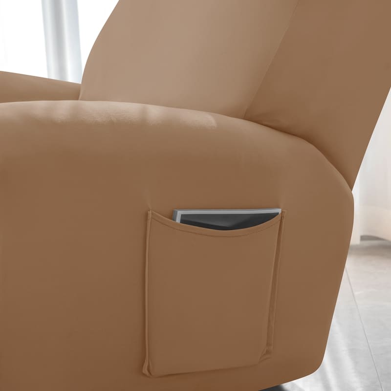 poche latérale housse de fauteuil relax camel
