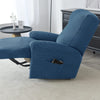 poche latérale housse de fauteuil relax jacquard bleu