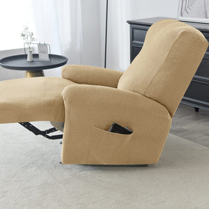 miniature élastique housse de fauteuil relax jacquard camel