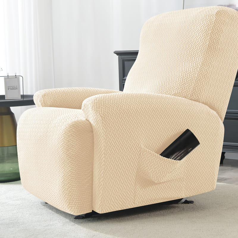 Housse Fauteuil Relax 4 Pièces Housses De Canapé Inclinables en Velours Housse Fauteuil Relax 4 Pièces Housses De Canapé Inclinables en Velours