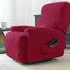 poche latérale housse de fauteuil relax microfibre bordeaux