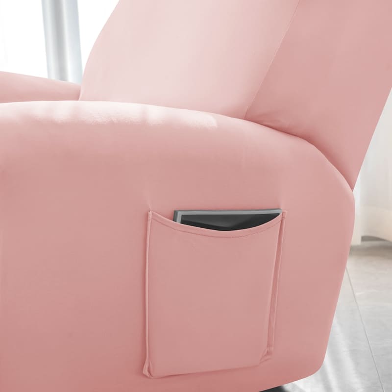 Housse de fauteuil cabriolet Velours rose poudré - Housse Design