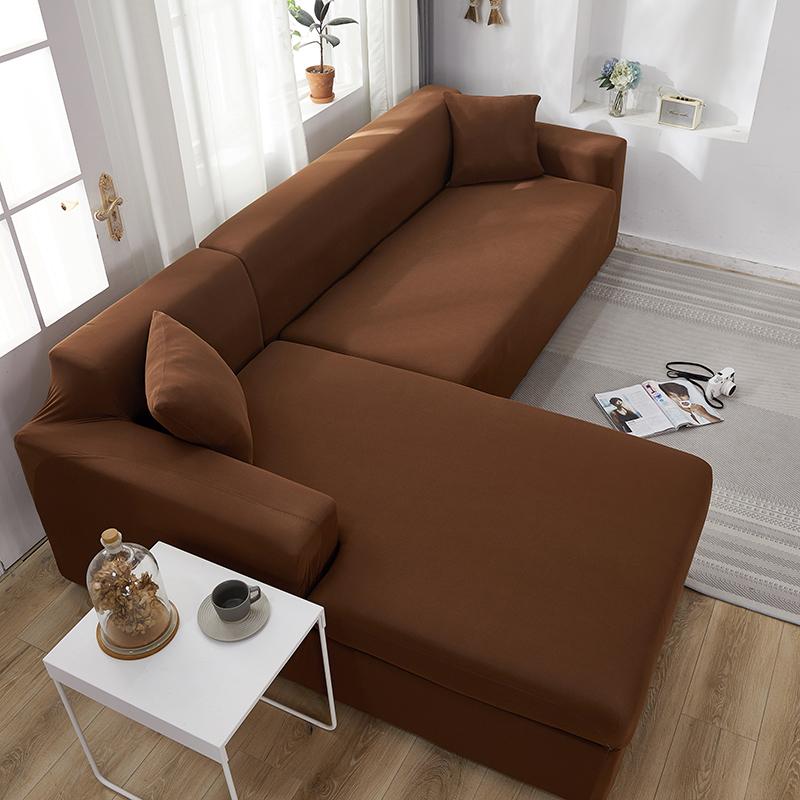 Protège canapé angle café