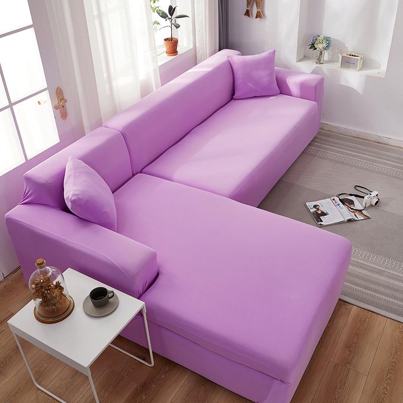 Protège canapé angle lavande