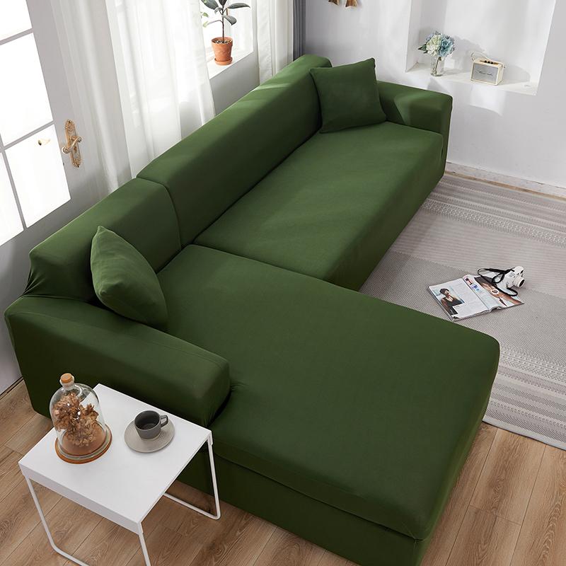 Protège canapé angle vert