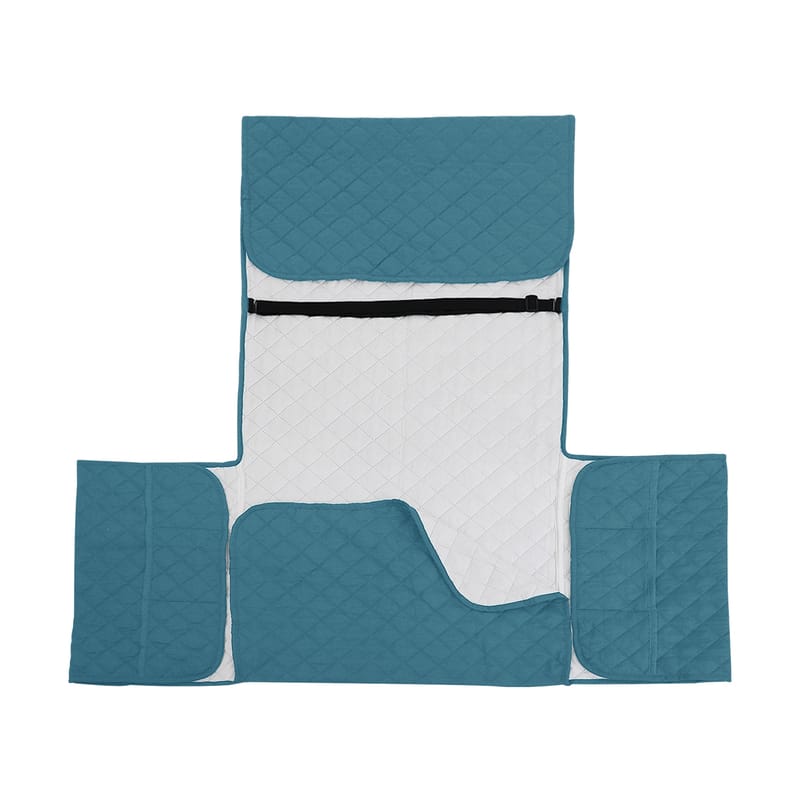 Protège Fauteuil Bleu Sarcelle déplié