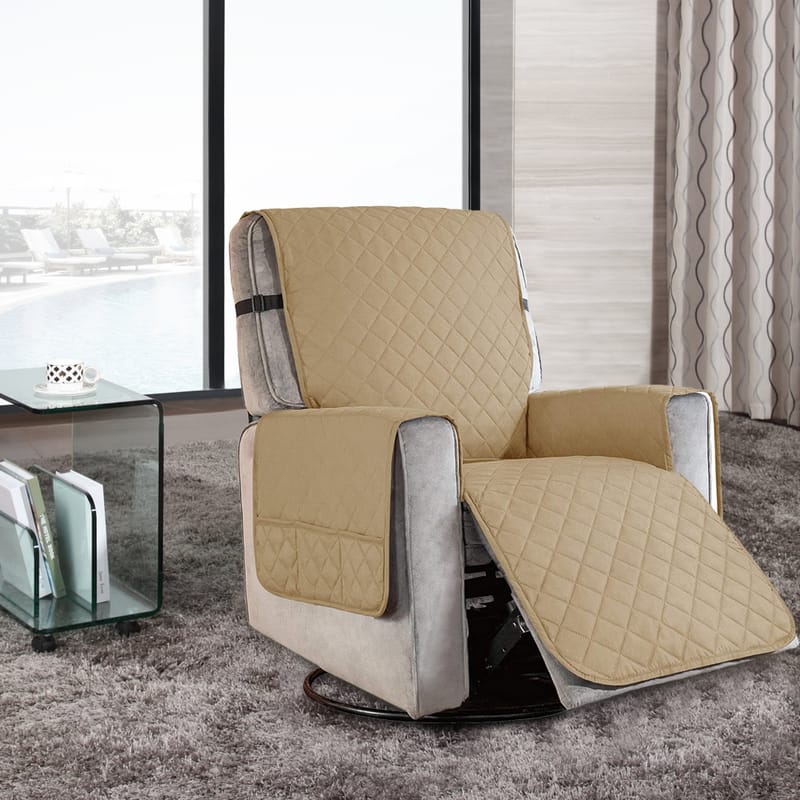 Protège Fauteuil Kaki dans un salon