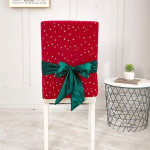 miniature tissu velours de la housse dossier de chaise noel rouge