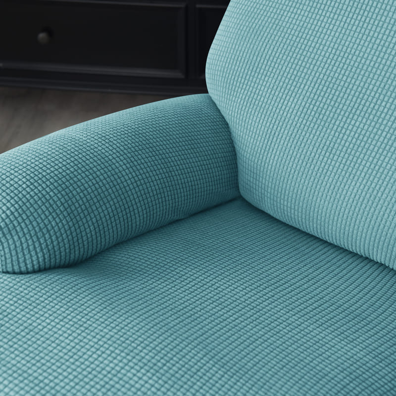 textile housse de fauteuil relax jacquard turquoise