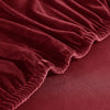 textile housse de protection pour canapé d&#39;angle en velours bordeaux