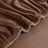 textile housse de protection pour canapé d&#39;angle en velours brun
